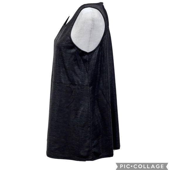 Alfani Women’s Size Medium Sleeveless Blouse Gray Back Zip - Picture 4 of 10